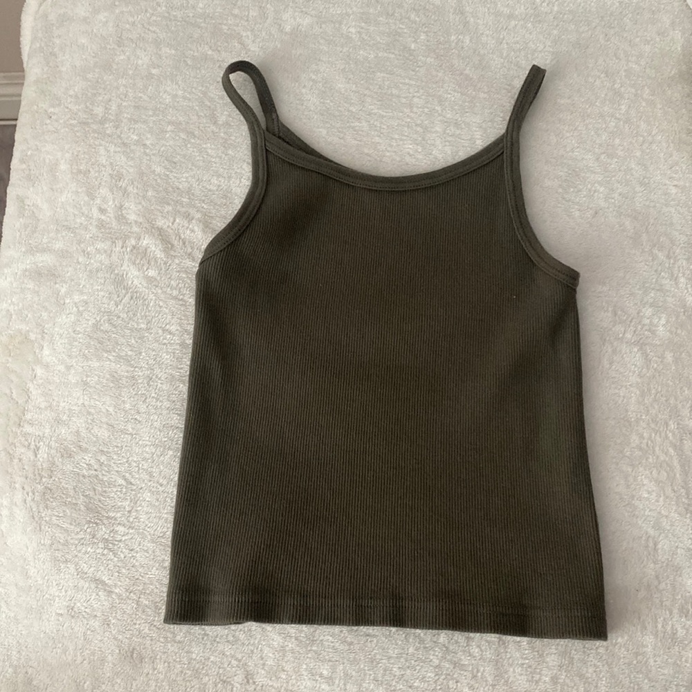 brandy melville green top